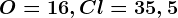 O=16, Cl=35,5;K=39