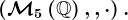 (\mathcalM5\left ( \mathbbQ \right ),+,\cdot)\,.