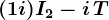 (1+i)I2-i\,T