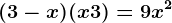 (3-x)(x+3)=9+x^2