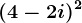 (4-2i)^2