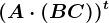 (A\cdot (B+C))^t