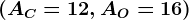(AC=12, AO=16)