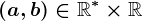 (a,b)\in\mathbbR^\ast \times\mathbbR