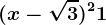 (x-\sqrt3)^2+1