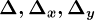 \Delta ,\Delta x,\Delta y