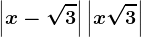 \dpi100 \left | x-\sqrt3 \right |+\left | x+\sqrt3 \right |
