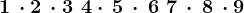 \dpi100 1\, \cdot 2\, \cdot 3\, +\, 4\cdot \, 5\, \cdot \,6\, +\, 7\, \cdot \, 8\, \cdot9