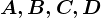 \dpi100 A, B, C,D