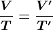 \dpi120 \fracVT=\fracV'T'