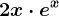 \dpi120 2x\cdot e^x