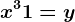 \dpi120 x^3+1=y