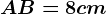 \fncm AB=8cm