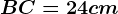 \fncm BC=24cm