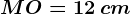 \fncm MO =12\: cm