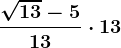 \frac\sqrt13-513\cdot 13