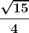 \frac\sqrt154