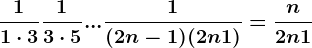 \frac11\cdot 3+\frac13\cdot 5+...+\frac1(2n-1)(2n+1)=\fracn2n+1