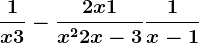\frac1x+3-\frac2x+1x^2+2x-3+\frac1x-1