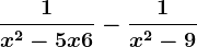 \frac1x^2-5x+6-\frac1x^2-9