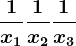 \frac1x1+\frac1x2+\frac1x3