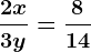 \frac2x3y=\frac814