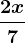 \frac2x7