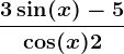 \frac3\sin(x)-5\cos(x)+2