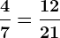 \frac47=\frac1221