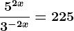 \frac5^2x3^-2x=225