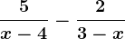 \frac5x-4-\frac23-x