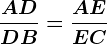 \fracADDB=\fracAEEC