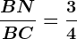 \fracBNBC=\frac34