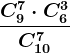 \fracC9^7\cdot C6^3C10^7