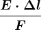 \fracE\cdot \Delta lF