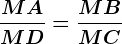 \fracMAMD=\fracMBMC