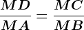 \fracMDMA=\fracMCMB