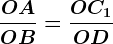 \fracOAOB=\fracOC1OD