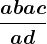 \fracab+acad