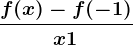 \fracf(x)-f(-1)x+1
