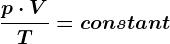 \fracp\cdot VT=constant