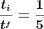 \fractit^f=\frac15