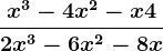 \fracx^3-4x^2-x+42x^3-6x^2-8x