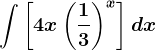 \int \left [ 4x+\left (\frac13 \right )^x \right ]dx