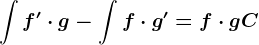 \int f'\cdot g-\int f\cdot g'=f\cdot g+C