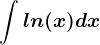 \int ln(x)dx