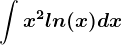 \int x^2ln(x)dx