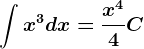 \int x^3dx=\fracx^44+C