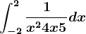 \int-2^2\frac1x^2+4x+5dx