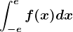 \int-e^ef(x)dx